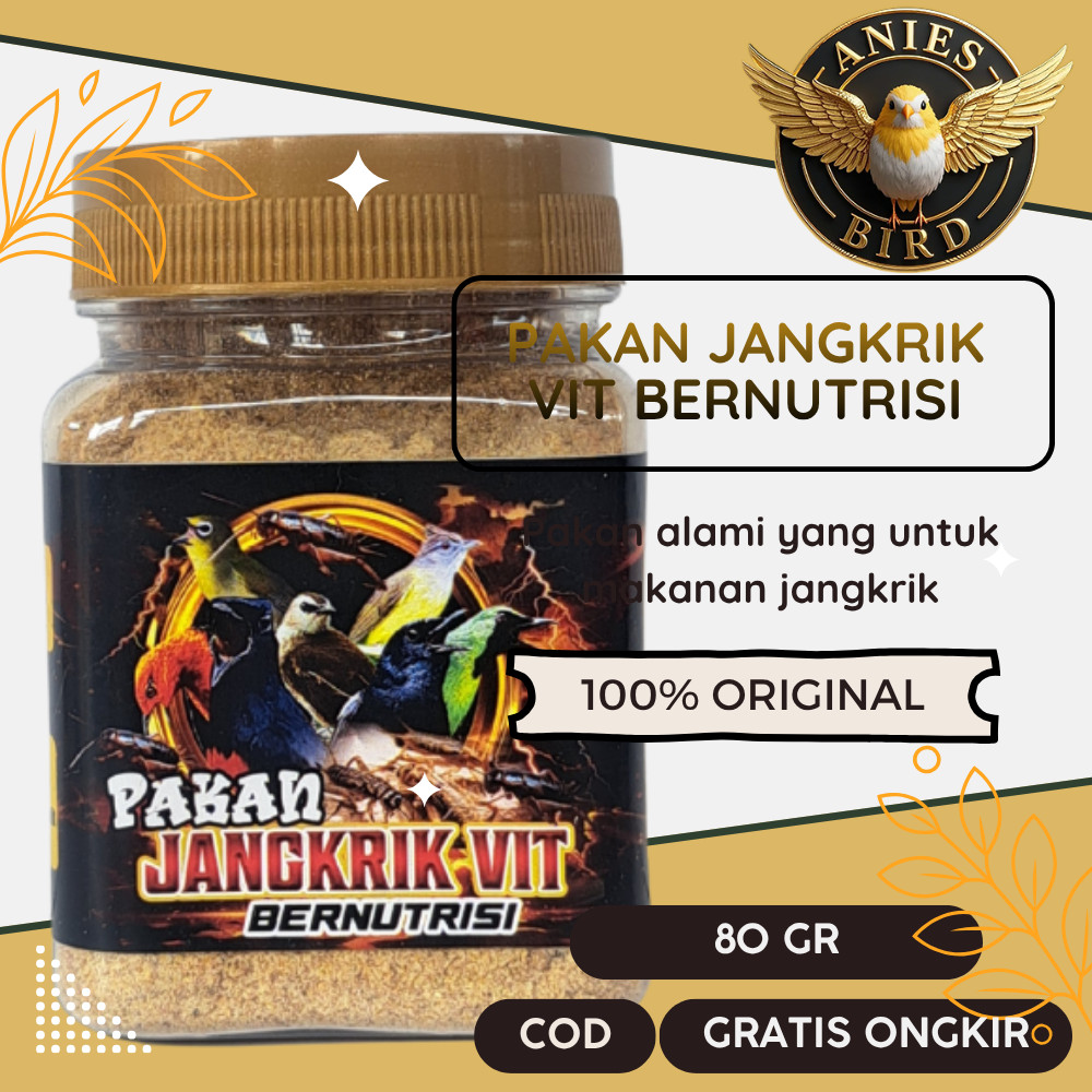 Pakan Jangkrik Vit 80g Vitamin Pakan Jangkrik Alami Bernutrisi Tinggi Jangkrik Sehat