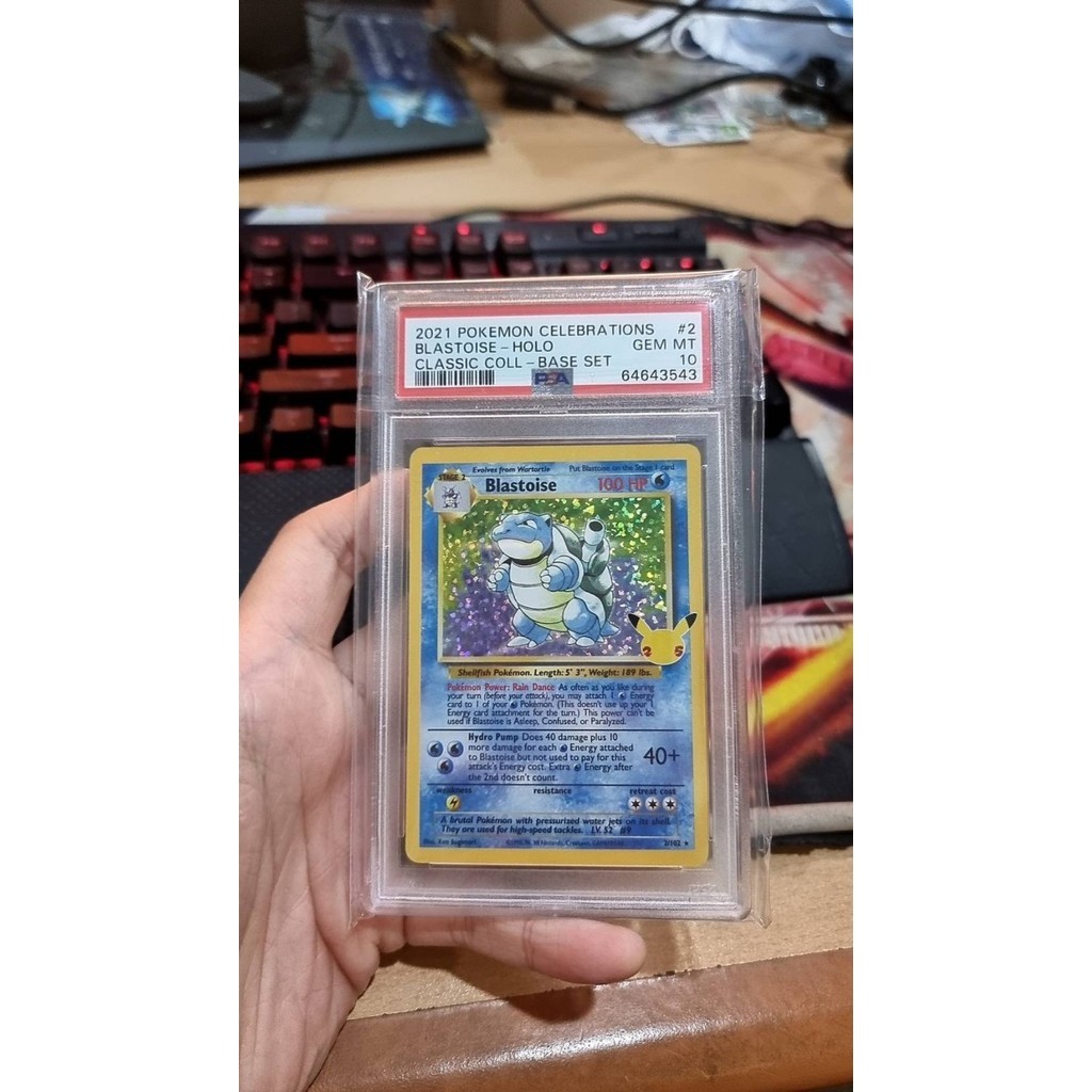 PSA 10 Blastoise 2/102 Celebrations CLASSIC HOLO RARE Pokemon Card