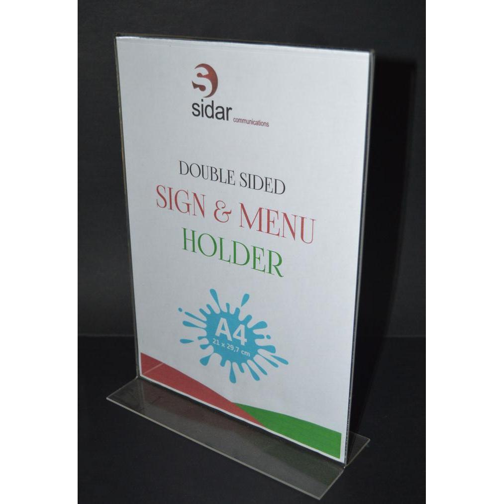 akrilik/acrylic holder standing pop A4