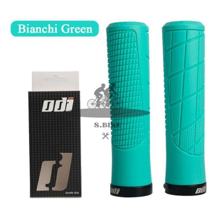 [ S.BIKE ] ODI OG10 Hand Grip | HandGrip Lock Karet Hanfat Sepeda Lipat MTB 2 PCS - Bianchi Green