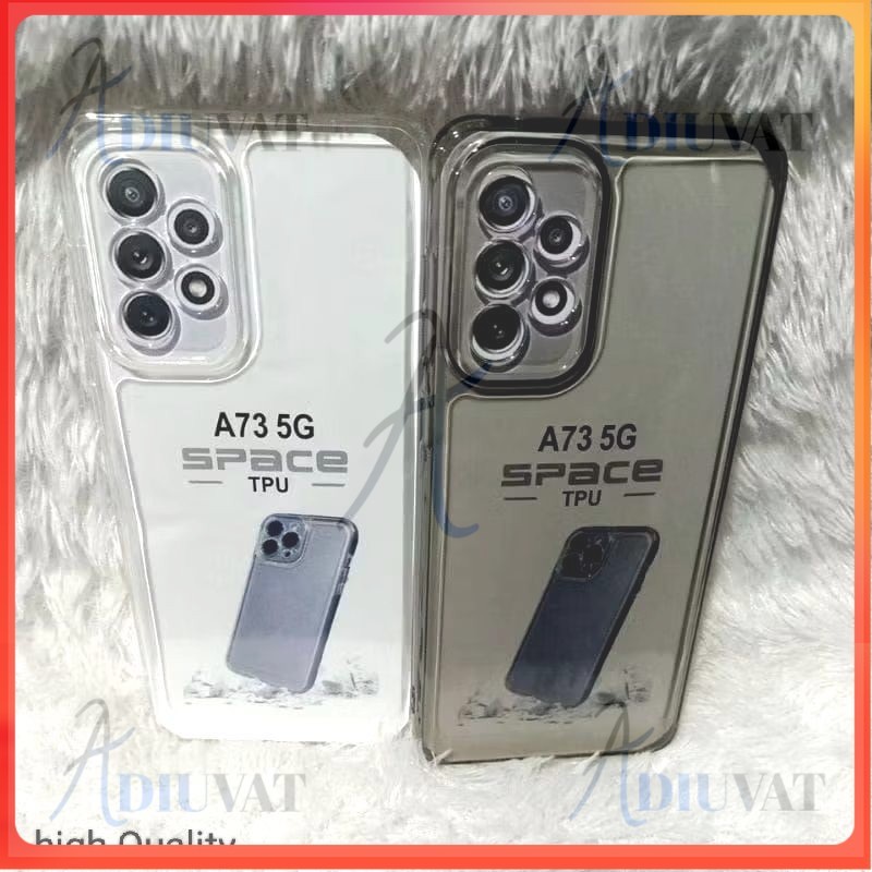 PROMO Softcase Space Case Hitam Clear Transparan Silikon Samsung A72 4G/5G Casing hp+ Pelindung Came