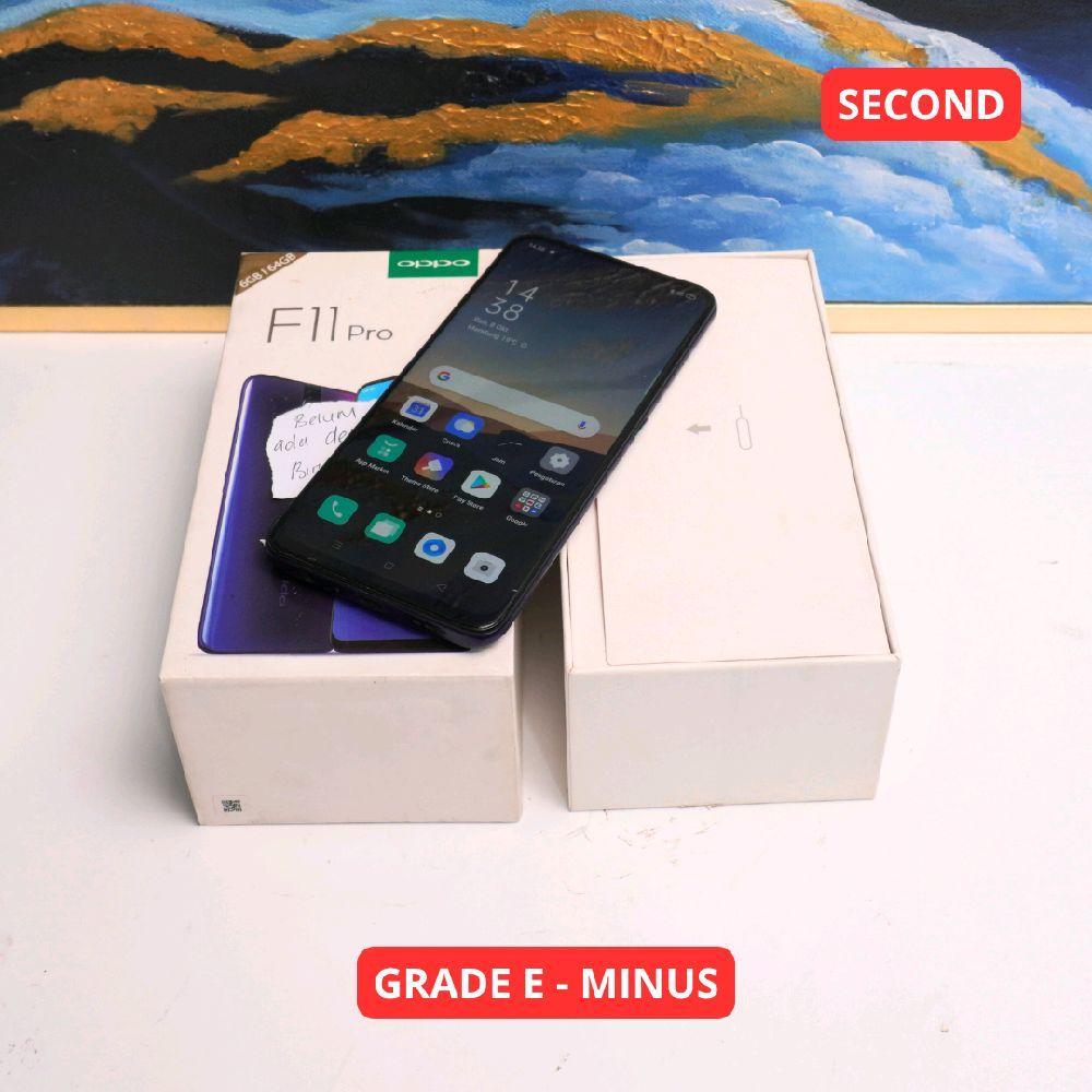 OPPO F11 PRO 6/64 GB - MINUS HP SECOND ORIGINAL SINAR MUTIARA CELL (40437)