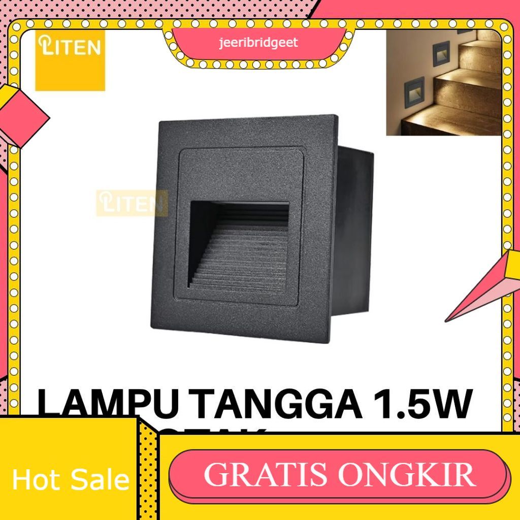Lampu Tangga LED Dinding Inwall 1,5W 1.5W 1.5 Watt 1,5 Watt / Step Light LED 1.5 Watt Cahaya 3000k