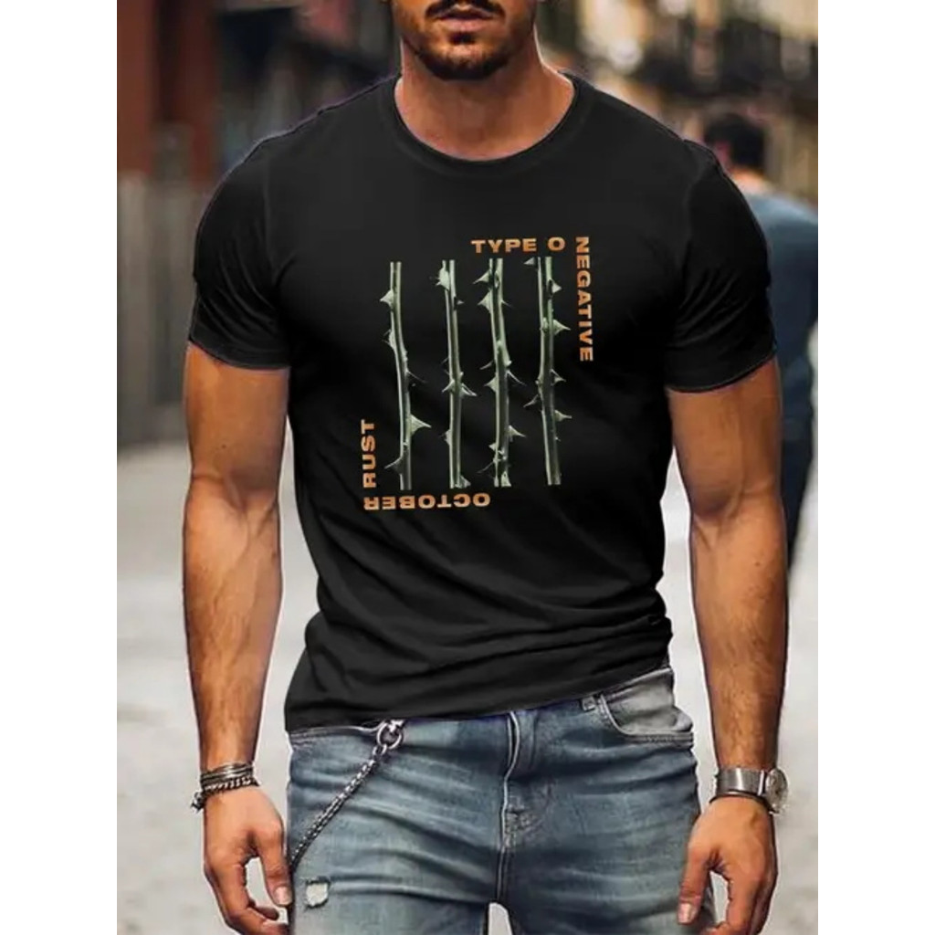 COD Koleksi Kaos Pria Desain Unik: Inspirasi Alkitab Retro Barat Mesir Kuno Robot Lucu Simbol Iman O