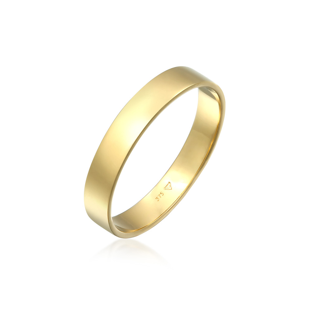 KUZZOI Cincin Perhiasan Emas 375 Pria Band Basic Elegant 375 Yellow Gold