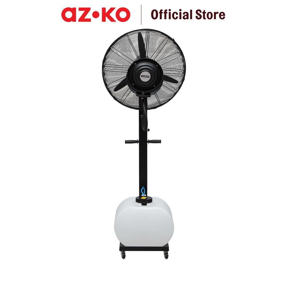 AZKO Krisbow 60 ltr Kipas Angin Uap 305 watt - Hitam/Putih Standing Misty Fan Kipas Air Semprot Kabu