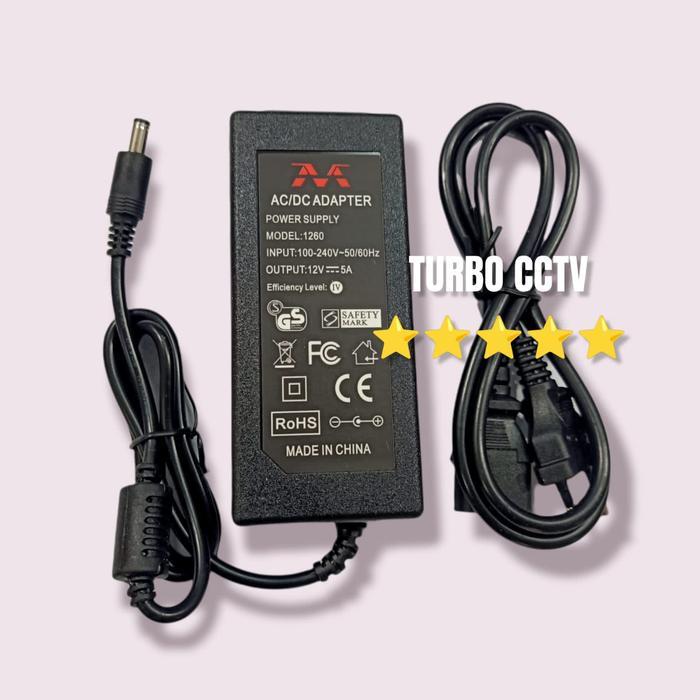 Adaptor 12V 5A 60W / 12 Volt 5 Ampere 60 Watt