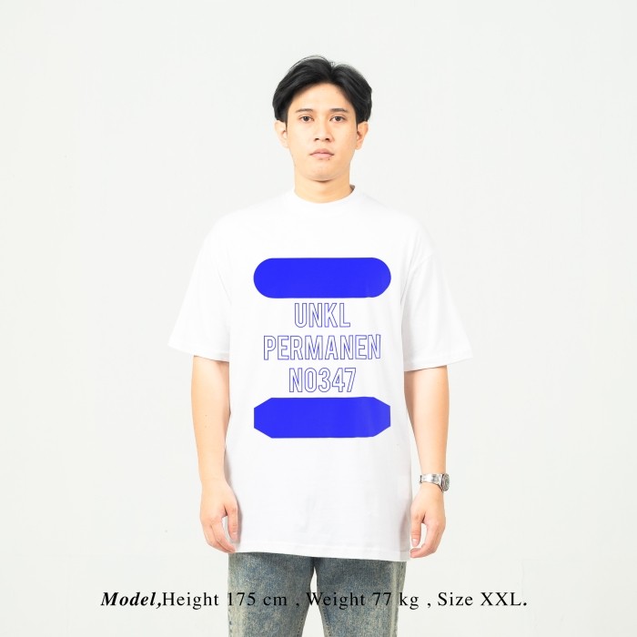 UNKL347 T-Shirt White Bahan Combed Motif Simpel BRAP