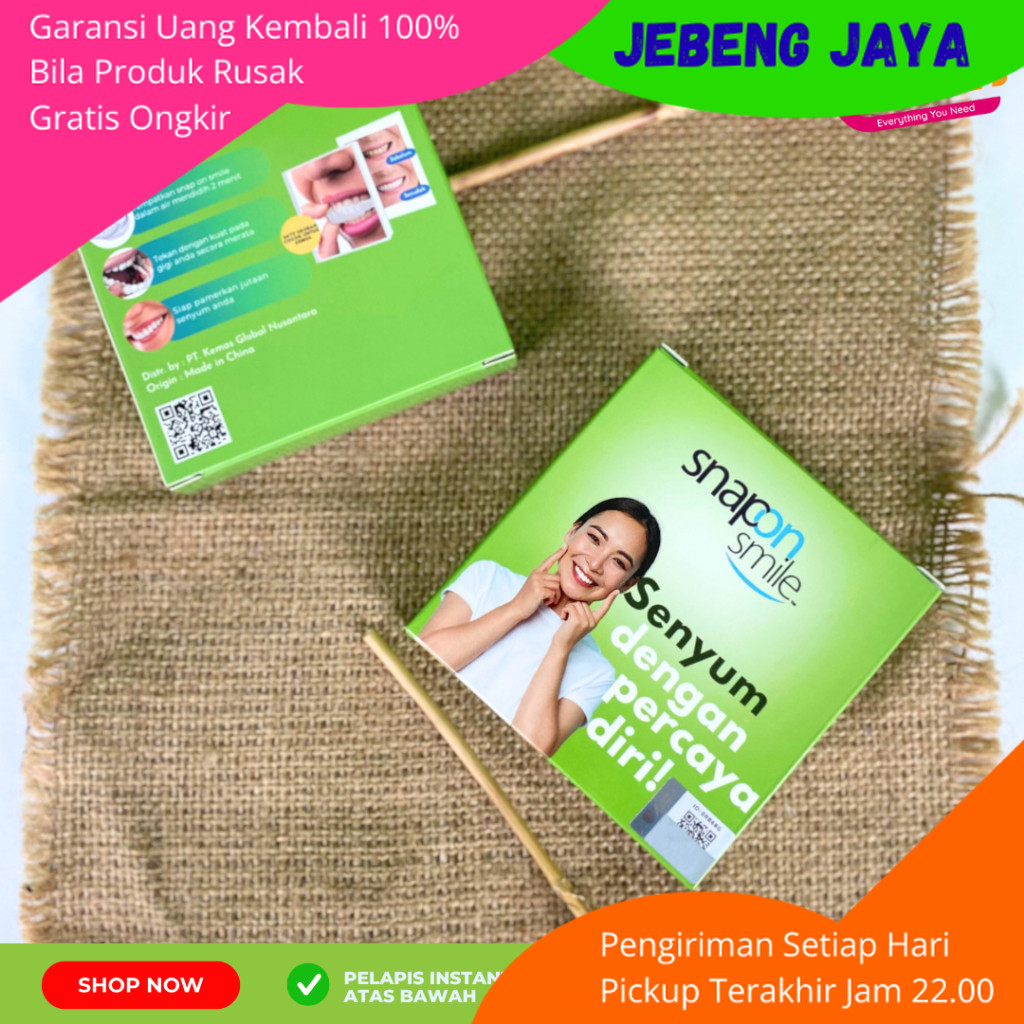 Snap On Smile Gigi Palsu Lepasan Veneer Instan Set Atas Bawah Penutup Gigi Berjeda Noda Dan Hilang T