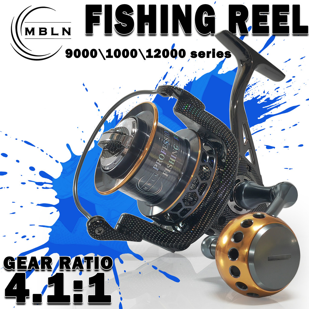 MB Saltwater Spinning Reel 9000/10000/12000 – Full Metal Body, 8+1 Sealed Bearings, Anti-Corrosion P