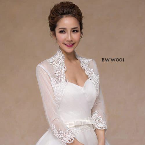 Bolero Pengantin Wanita Bridal  Gamis Bolero  Cardigan Pesta BWW001