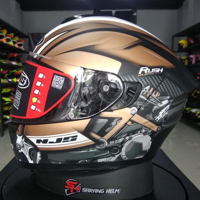 NJS ZX-1 RUSH Helm Fullface - HD/G, XXL