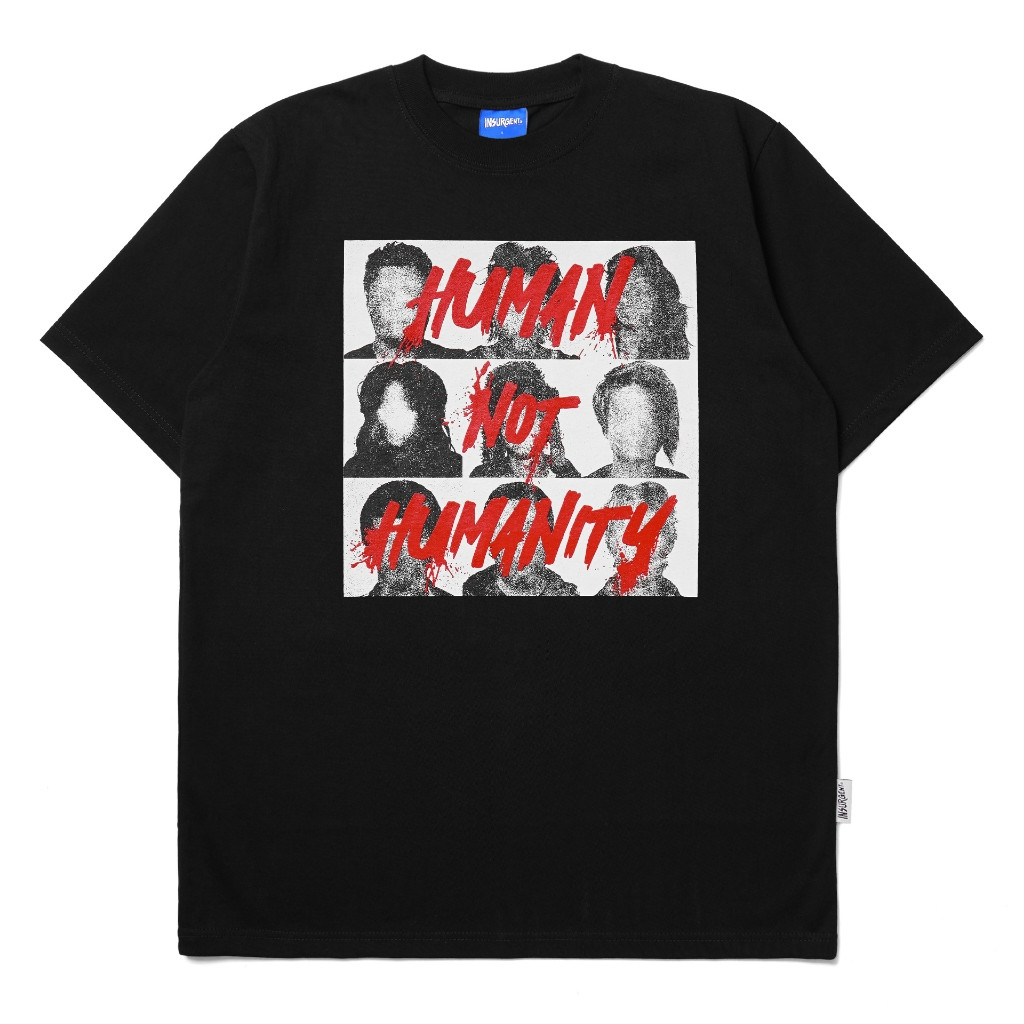 *COD*  Klub Pemberontak - Kaos Berat Kaos Manusia Bukan Kemanusiaan Hitam 16s