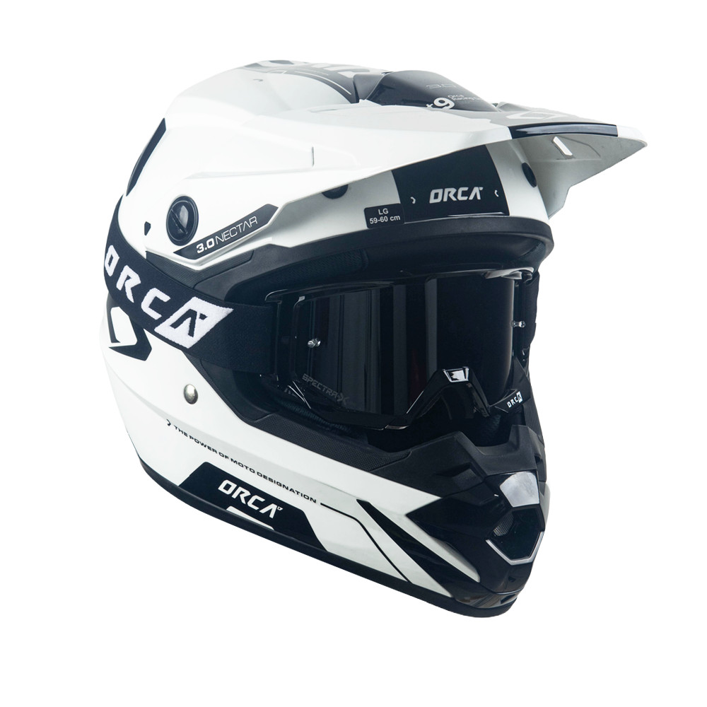 Orca Powergear - Bundling Helm Nectar 3.0 White Black + Goggle Aeroview Black