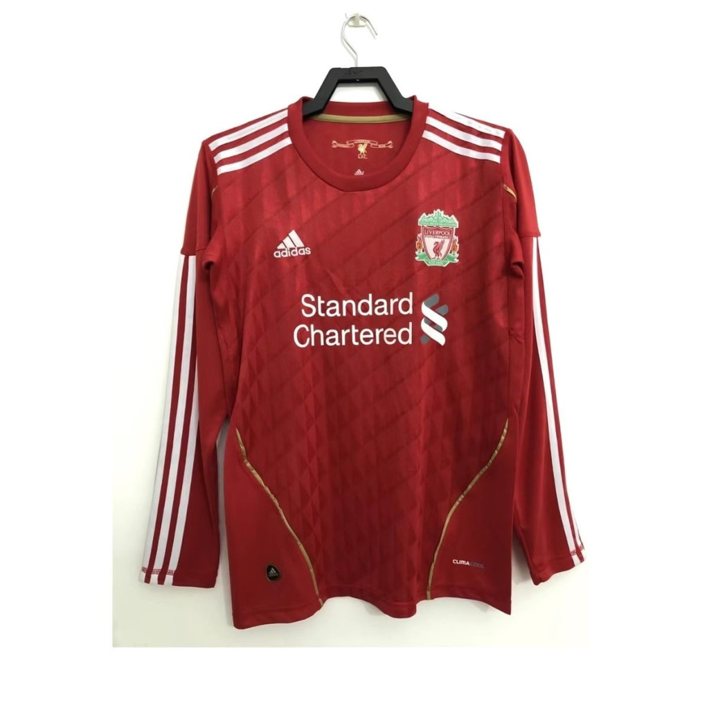 2010/Liverpool Home Klasik Retro Kaus Seragam Sepak Bola Bordir Olahraga Kustom