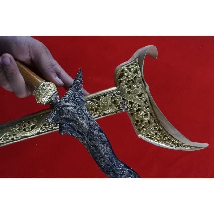 keris LANGITAN NAGA GUMELAR KAMAROGAN SUPER WARANGKA LADRAN KJMN - BILAHAN SAJA bj1 p60 murah - BILA