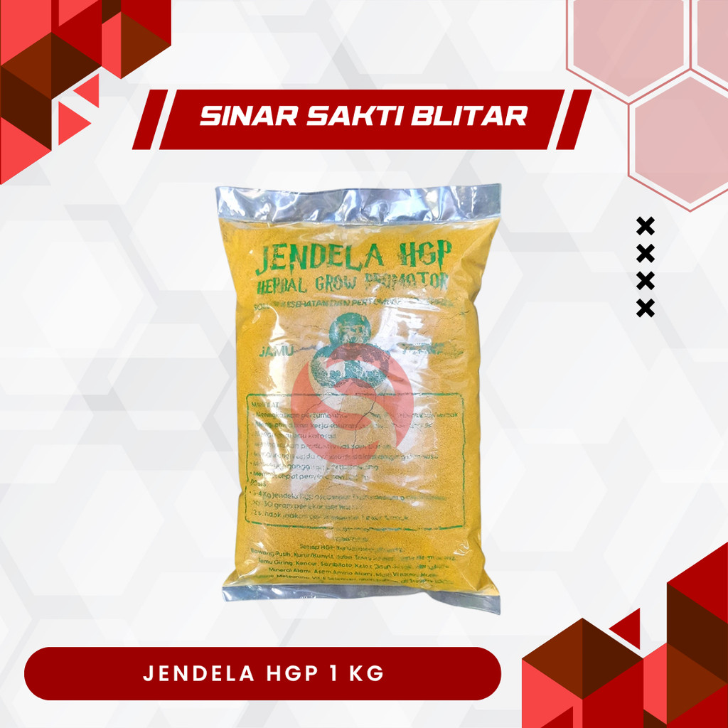 JENDELA HGP 1 KG JAMU TERNAK UNGGAS - Jamu Ternak Untuk Meningkatkan Pertumbuhan Ternak
