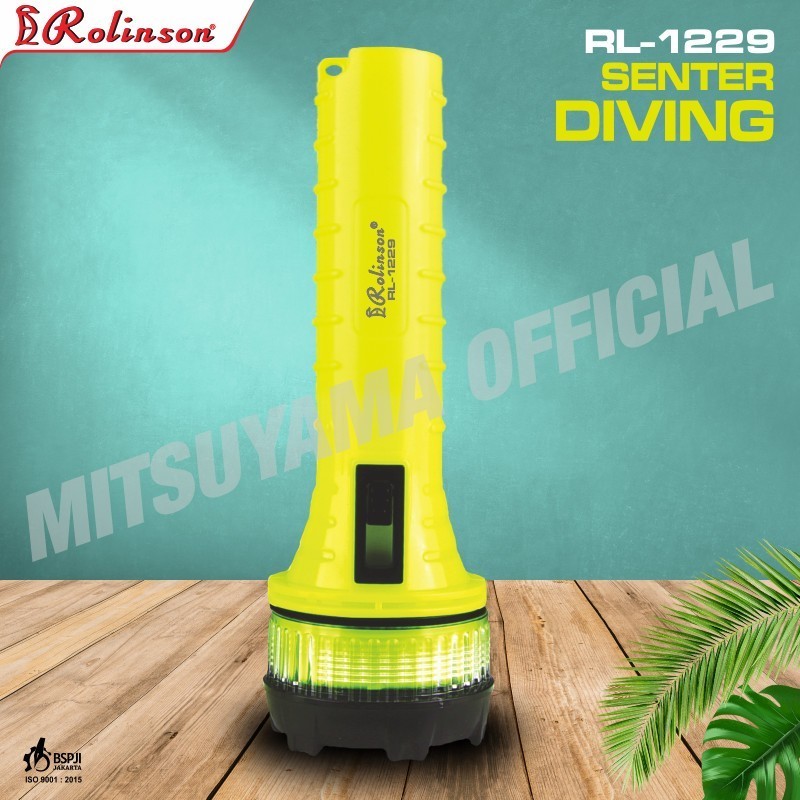 cod promo murah paket diskon% RL-1229 Senter Tangan Diving Tahan Air Rolinson 30 Meter RL 1229 sente