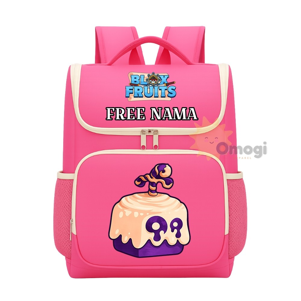 Tas Ransel Anak Karakter Dough Blox Fruits Roblox Ransel Backpack Tas Gendong Anak TK/SD Free Nama