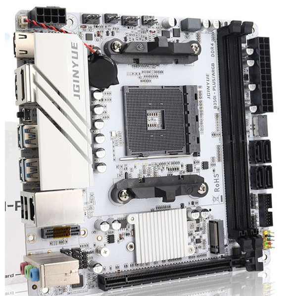 JGINYUE B350 Chip MINI-ITX AM4 DDR4 Motherboard Desktop Gaming AMD Motherboard B350I-PLUS ARGB Sata 