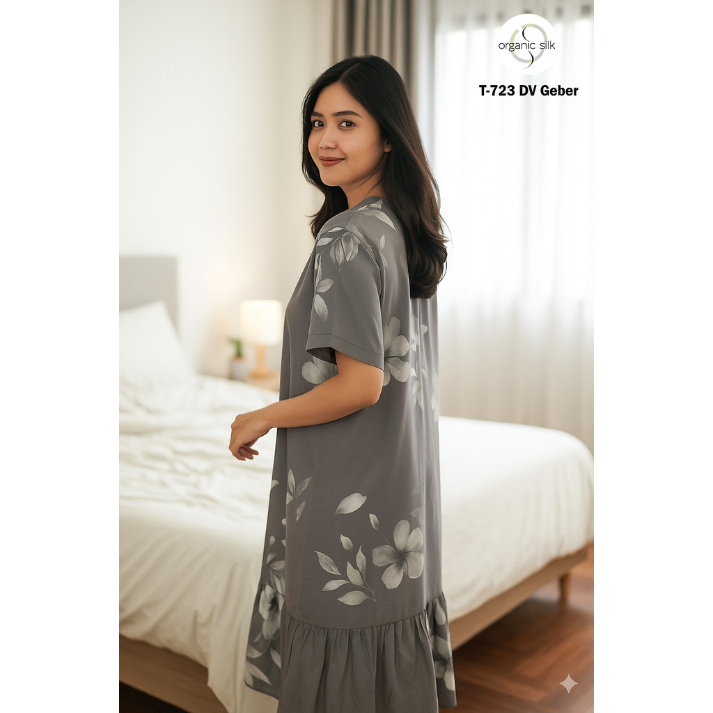 GREET NIGHT WEAR - Daster Organic Silk GREET model : T-723 / DV GEBER