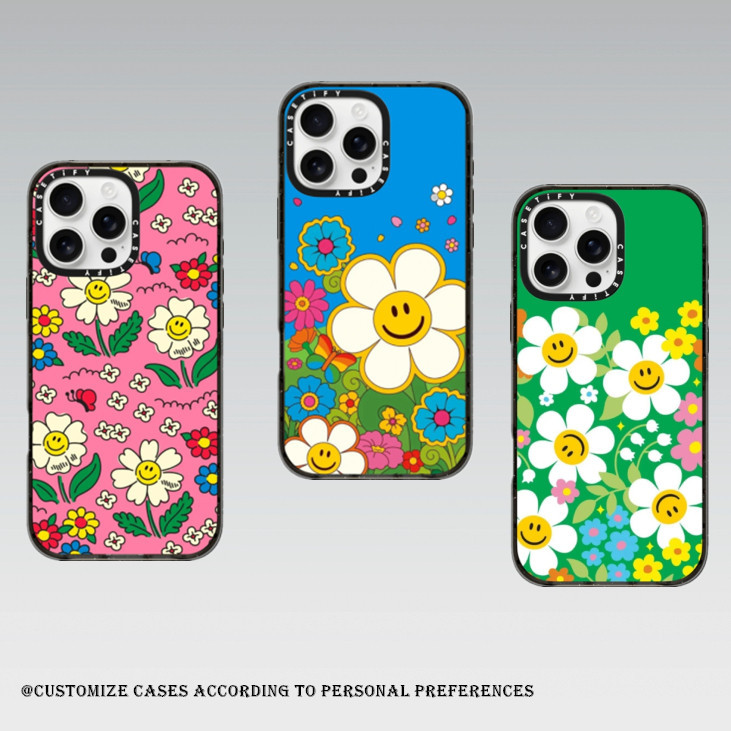 CASETiFY wiggle wiggle SMILE WE LOVE Phone Case Untuk iPhone 16 16Pro 11 12 13 14 15 Plus Pro Max Ma