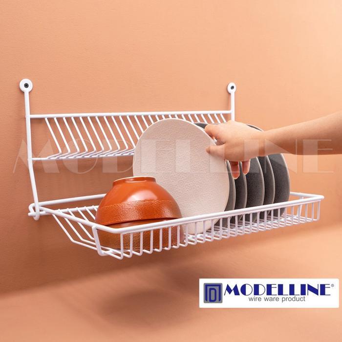 RAK PIRING GELAS GANTUNG DINDING RAK PIRING LIPAT RAK PIRING GELAS LIPAT TEMBOK MODELLINE Merah