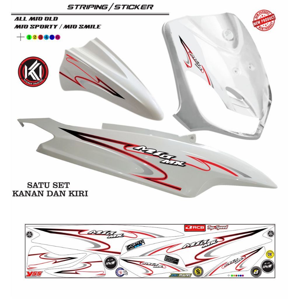 STRIPING MOTOR MIO OLD / STICKER VARIASI LIS MOTOR MIO OLD SPORTY VARIASI LIS