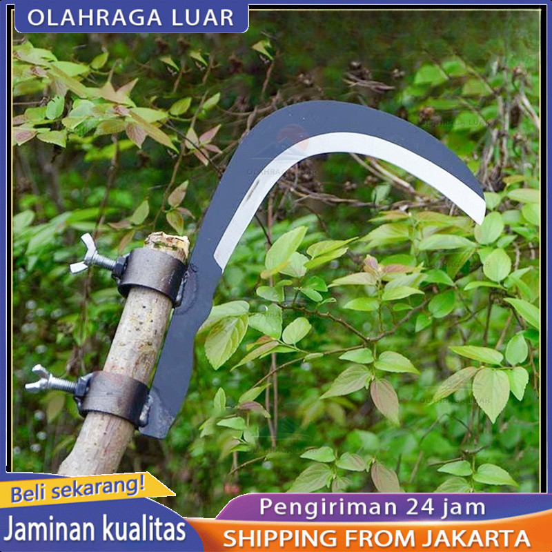 Kepala Sabit Multifungsi Bahan Baja Mangan 65# Sabit Pemangkas Rumput Dapat Memangkas Cabang Adjusta