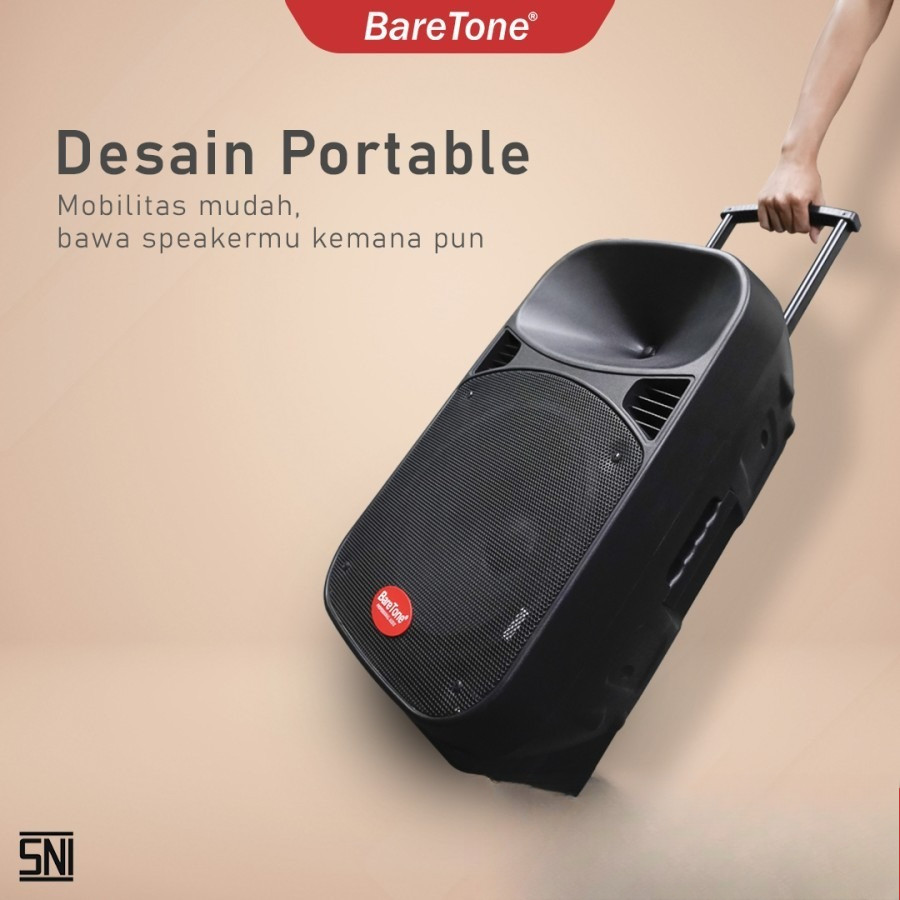 Speaker Portable BARETONE MAX12MHWR MAX 12 MHWR Tipe Type 12in 12In 12Inch 12 INCH Sound Sistem SNI 