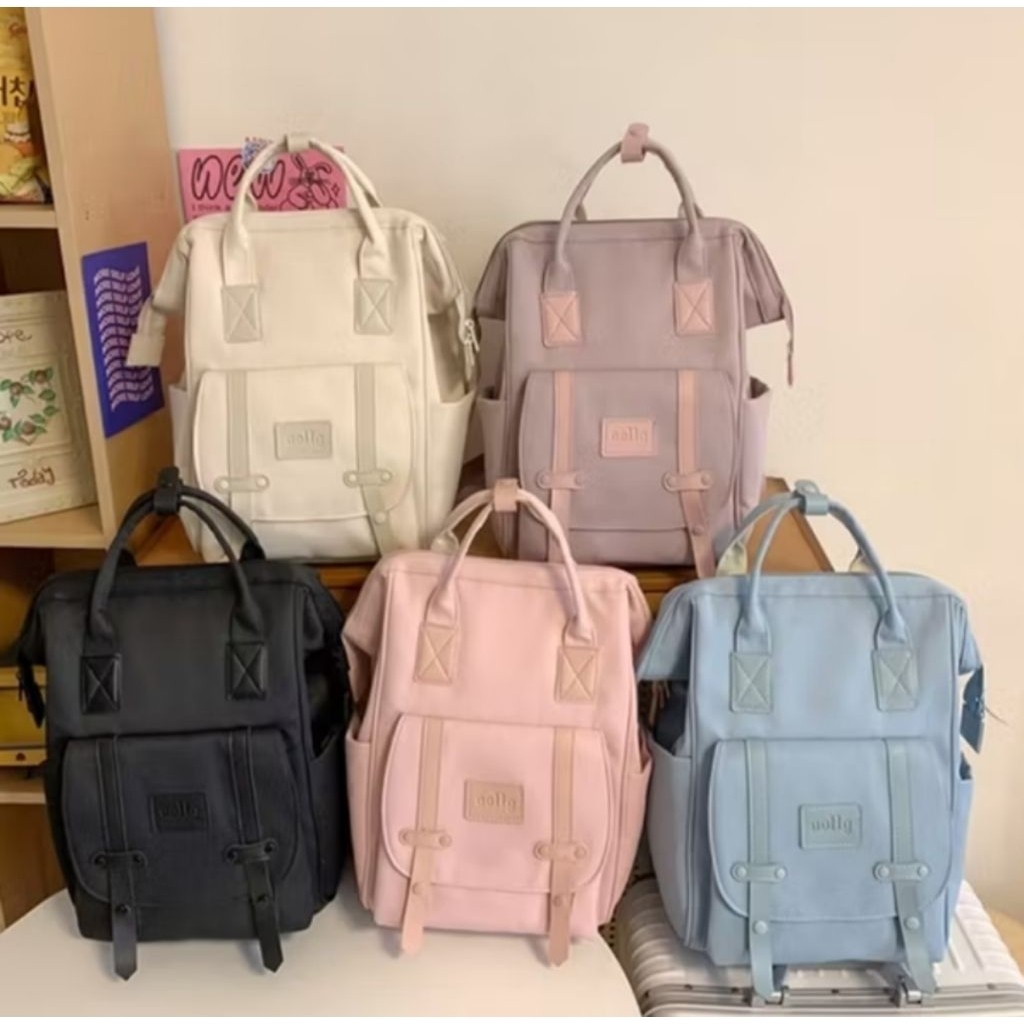 tas ransel wanita  kapasitas besar untuk sekolah anti air