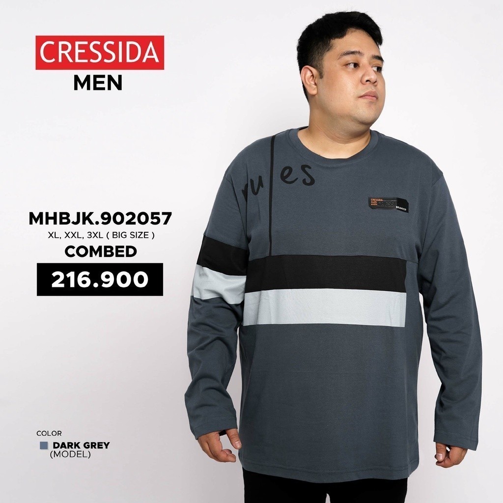 CRESSIDA | Baju Cowok Big Size Kaos Pria Jumbo Tshirt Cressida Original - MHBJK.902057 .