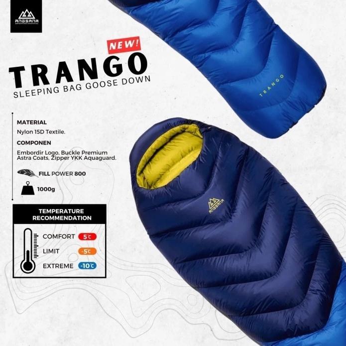 Sleeping Bag Goose Down 100% Angsana Trango series - BLUE