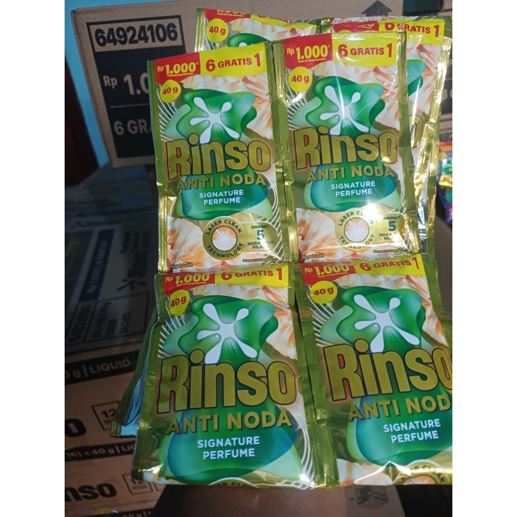 Rinso Cair Sachet 1000an 40 gr (1 DUS), Isi 96+16 (112) sacheti