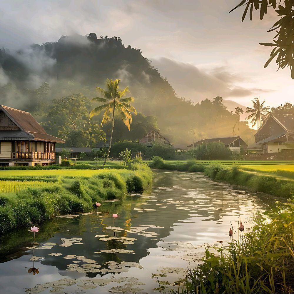 STIKER POSTER DINDING PEMANDANGAN