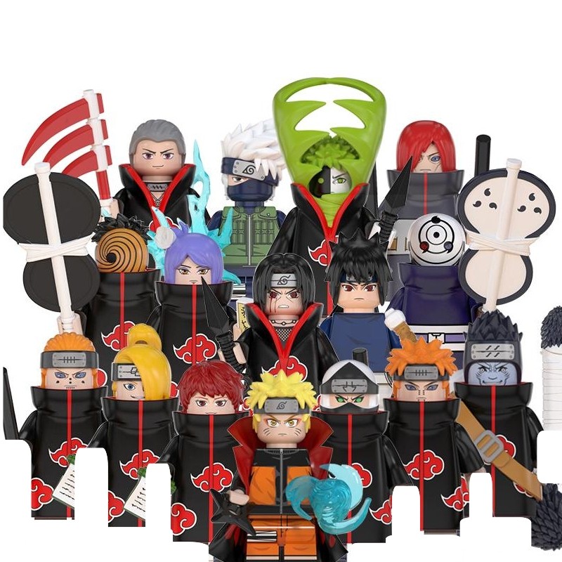 Naruto Sasuke Uchiha Obito Itachi Mardara Kakashi Jiraiya Senju Anime Mini Blocks Figure WM6105 WM61