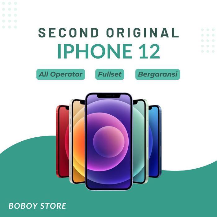 Iphone 12 64gb / 128gb /256gb Bekas Fullset - 64GB, Purple