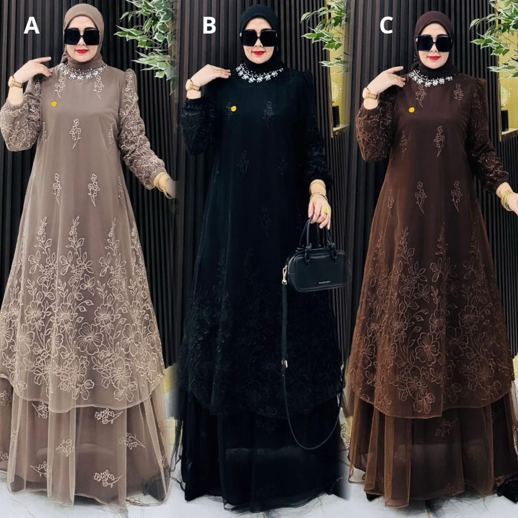 Rayya Collection Gamis Set Segi 4 By April READY RUMAH GAMIS SURABAYA