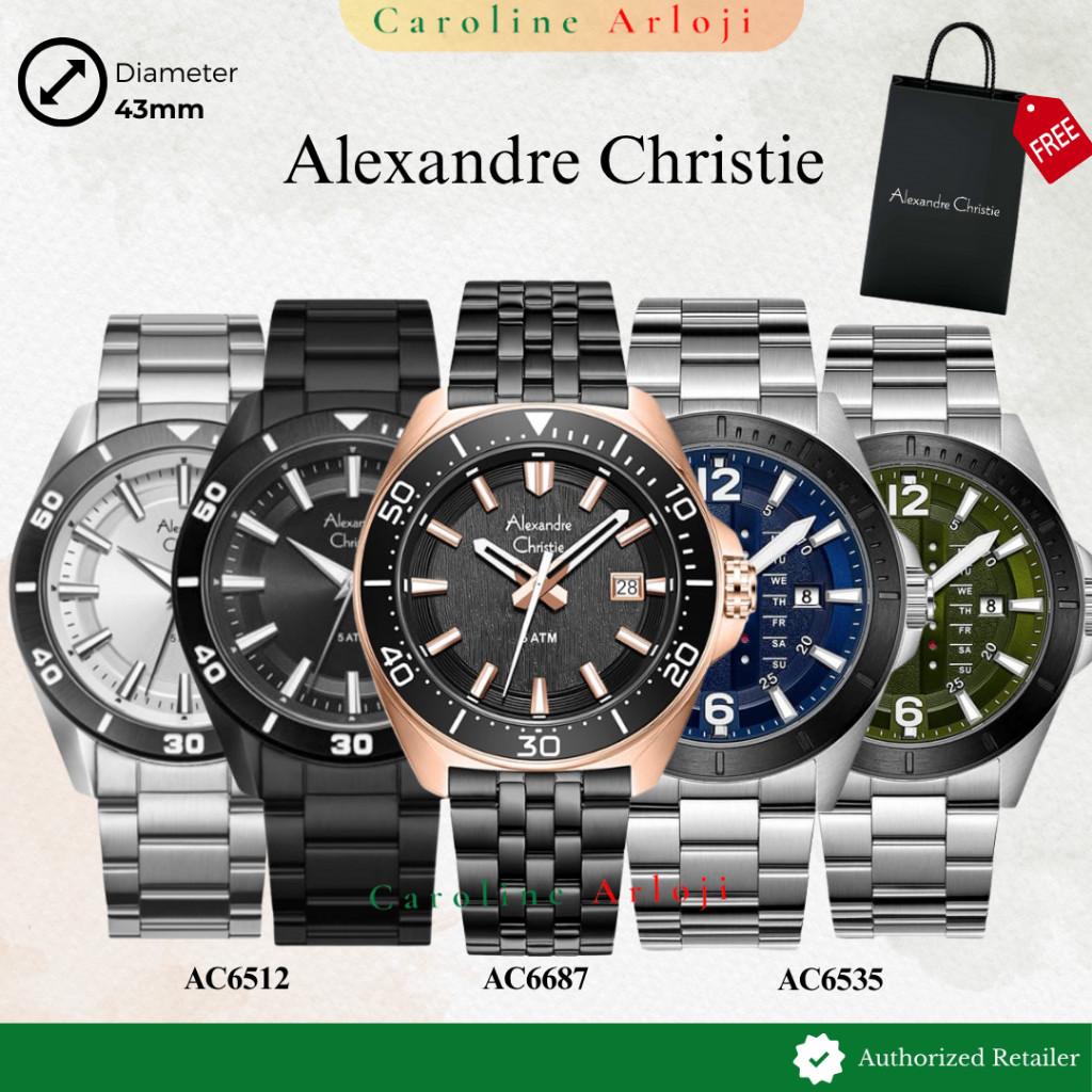 ORIGINAL Jam Tangan Pria Alexandre Christie AC6512 / AC6535 / AC 6535 / AC6687 / AC 6687