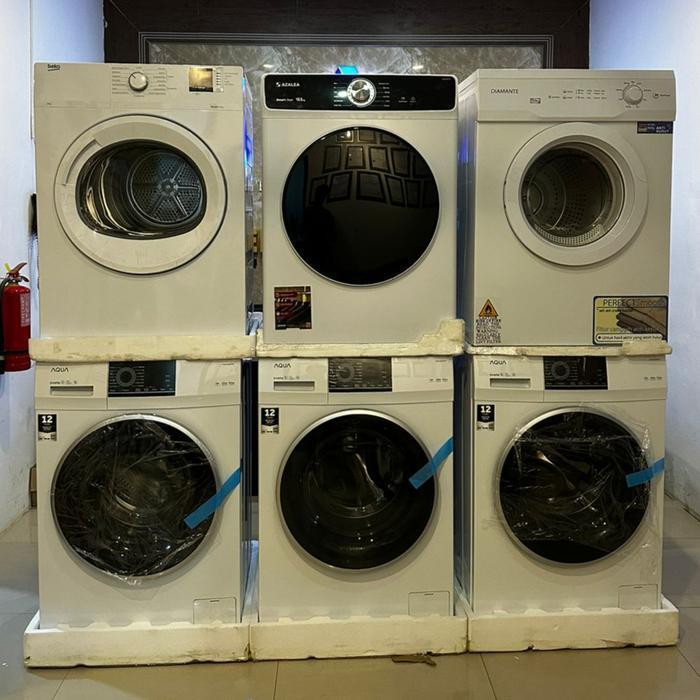 mesin laundry tumpuk 1 set mesin pengering & mesin cuci - AQUA & DIAMANTE, Non Palet - AQUA & DIAMAN