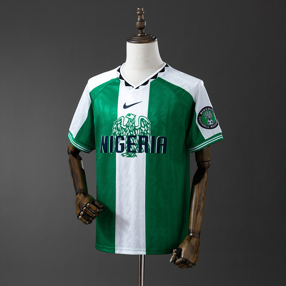 Jersey Retro Nigeria 1996 home T shirt pria
