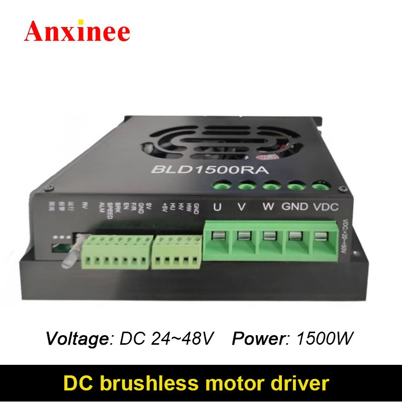BLDC-1500RA Brushless Motor Driver 3PH 24V 36V 48V BLDC Controller With Hall Adjustable Speed for 15