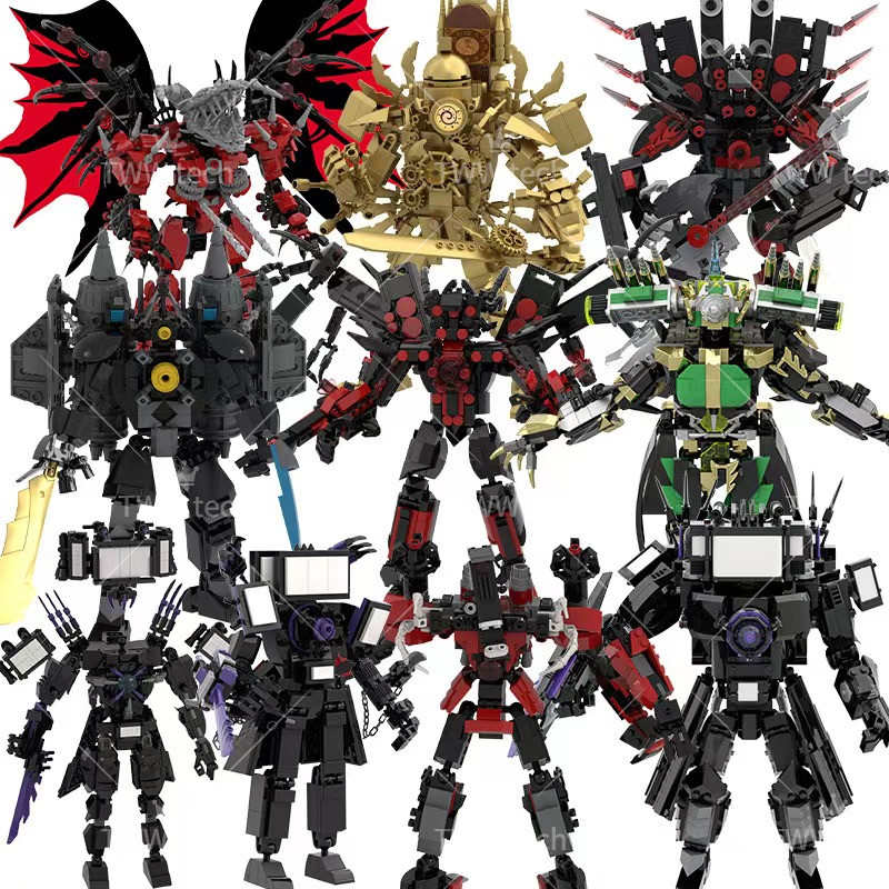 (ShopNex) TWW Skibidi Toilet/Titan TV Man/Titan TV Man Murah/Titan TV Man Upgrade/Model Building Blo