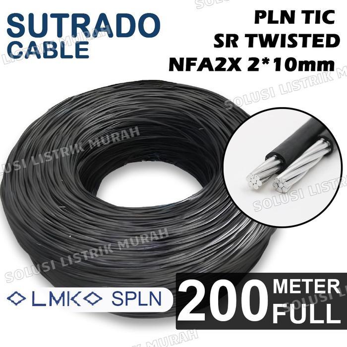 SUTRADO Kabel Twist SR 2x10 MM SPLN & LMK Roll 200 500 1000 Meter Kabel DX 2X10MM Original 100% - 20