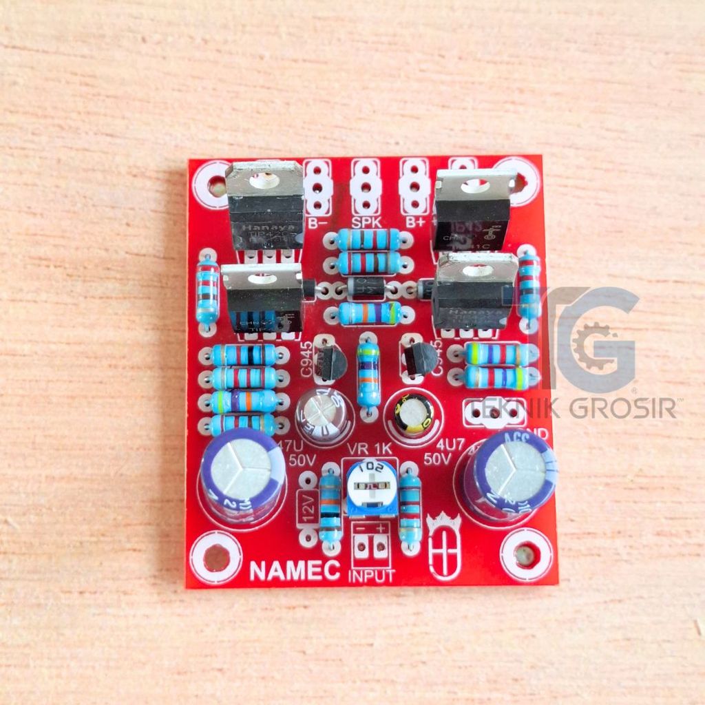 Driver Power Mono NAMEC VR Kit PCB 6x5cm TIP41/TIP42 Audio Rakitan