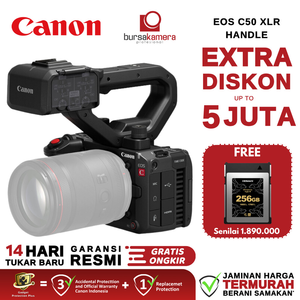 Canon EOS C50 Full-Frame Cinema Camera Canon C 50 Full Frame Cinema Camera GARANSI RESMI