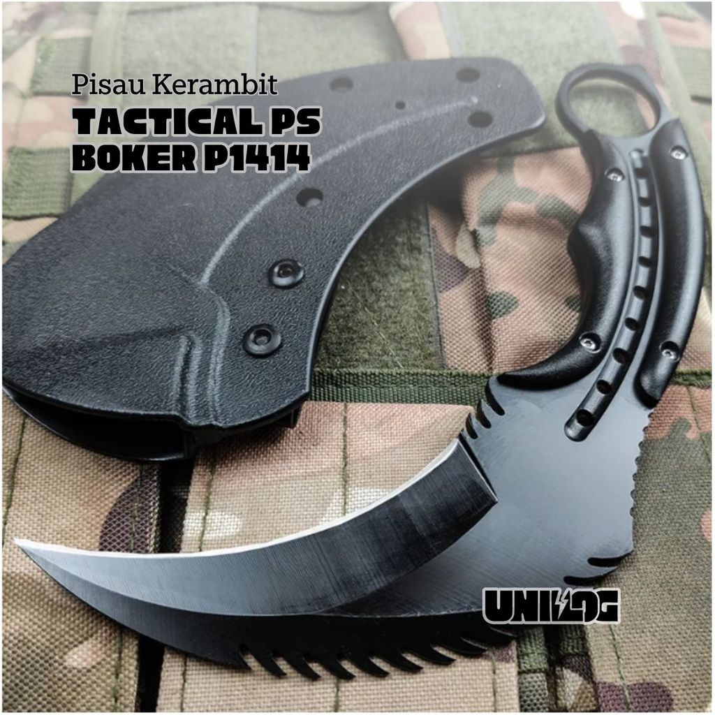 Pisau Kerambit Zero Error Tactical – Full Black Edition | Survival & Self-Defense Gear
