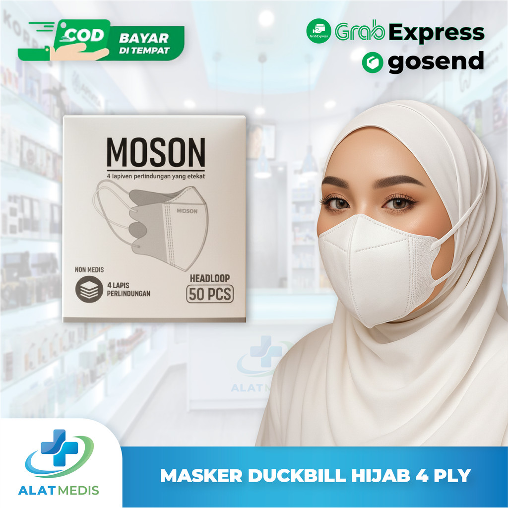 Masker Duckbill Hijab MOSON 4 ply