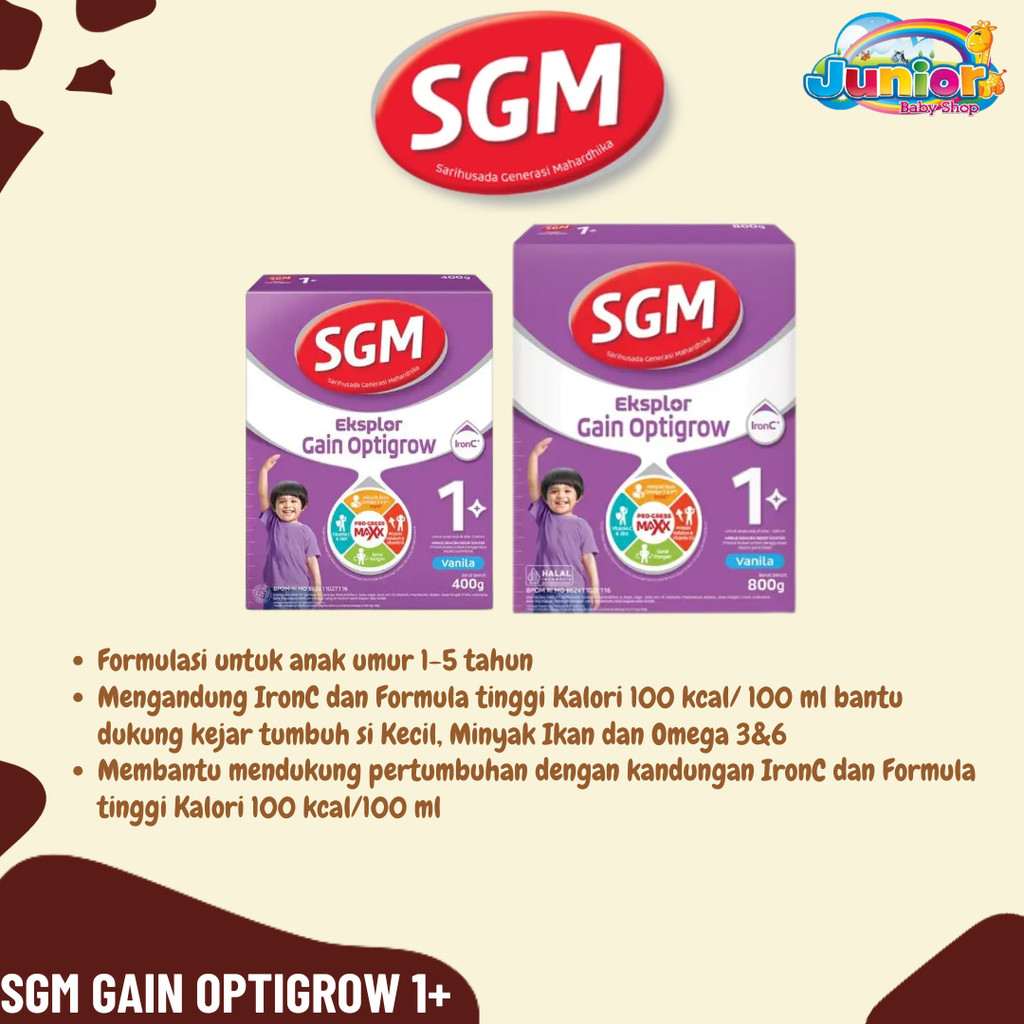 Susu SGM Gain Optigrow 1+ - Susu Formula Anak