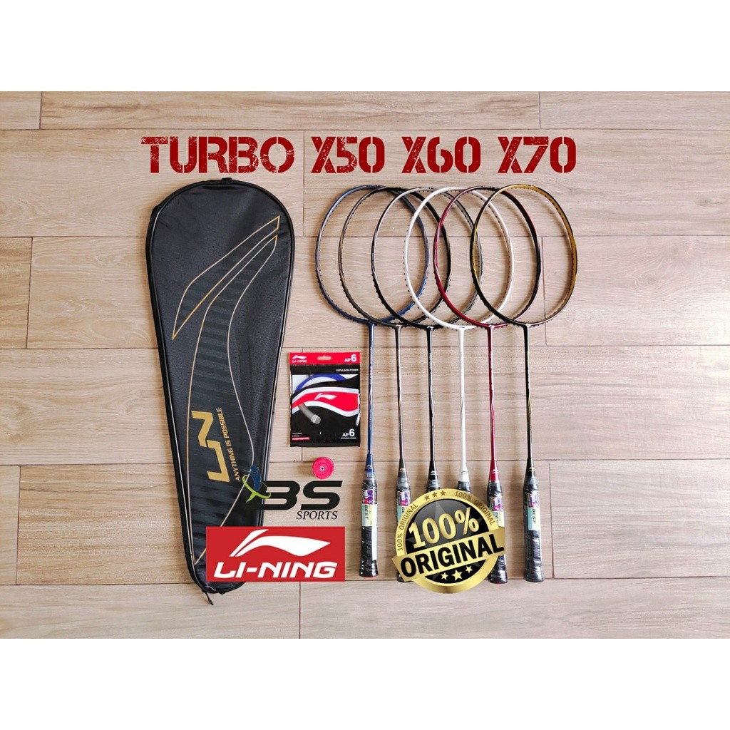 Raket Badminton Lining TURBO X50 G5 TURBO X60 G5 TURBO X70 G5 Original